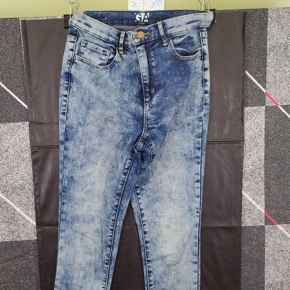 GARAGE Mid Rise Medium Wash Skinny Jeans 27X30 - Picture 1 of 5